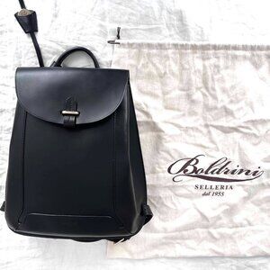 Boldrini Selleria, Charlotte backpack, Black leather, NWOT